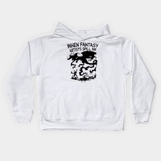 When Fantasy Artists Spill Ink - For Artists Kids Hoodie
